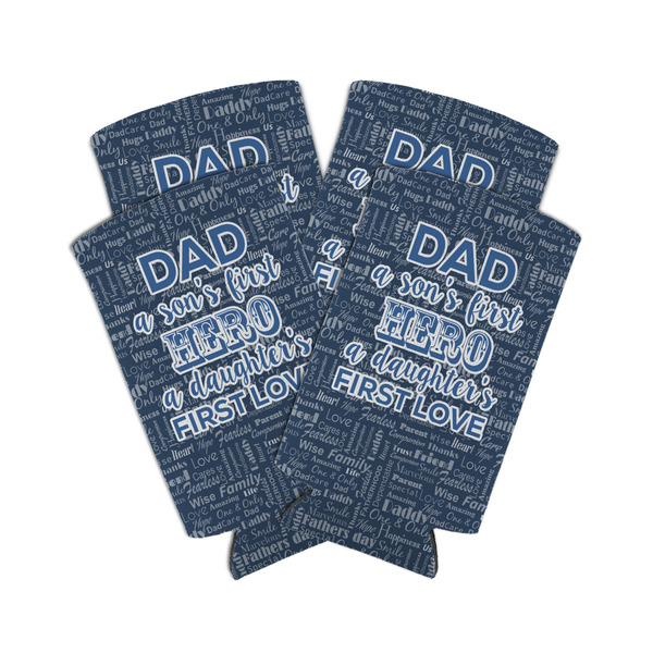 Custom My Father My Hero Can Cooler (tall 12 oz) - Set of 4