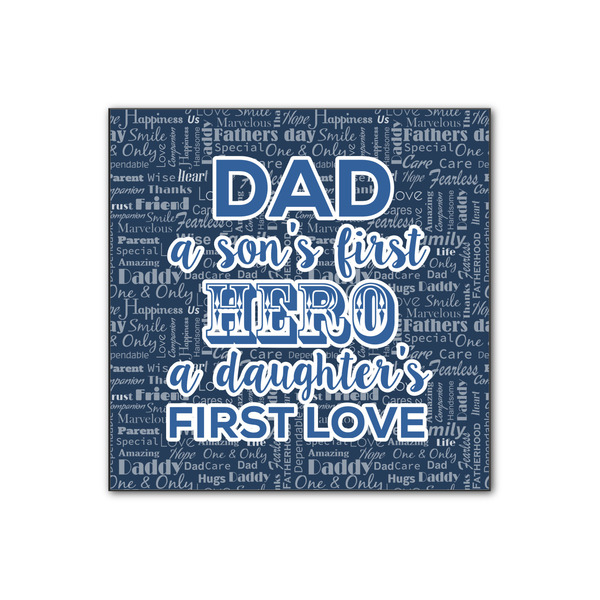 Custom My Father My Hero Wood Print - 12x12