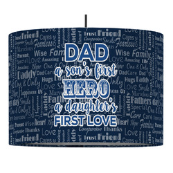 My Father My Hero 16" Drum Pendant Lamp - Fabric