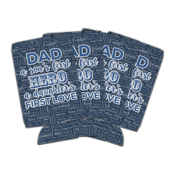 Custom My Father My Hero Can Cooler (16 oz) - Set of 4