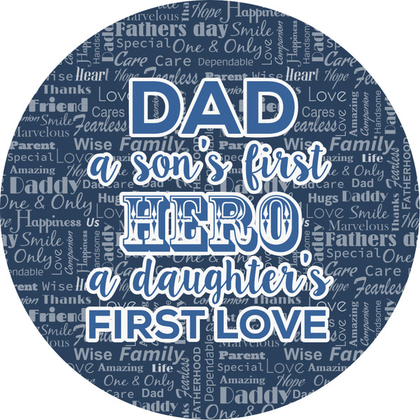 Custom My Father My Hero Multipurpose Round Labels - 2"