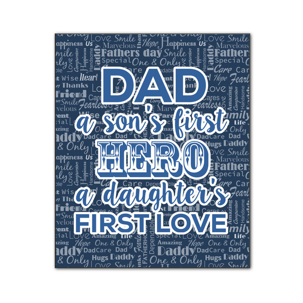 Custom My Father My Hero Wood Print - 20x24