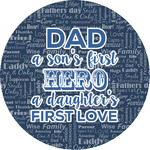 My Father My Hero Multipurpose Round Labels - 3"