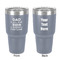 My Father My Hero 30 oz Stainless Steel Ringneck Tumbler - Grey - Double Sided - Front & Back