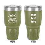 My Father My Hero 30 oz Stainless Steel Tumbler - Olive - Double-Sided