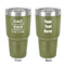 My Father My Hero 30 oz Stainless Steel Ringneck Tumbler - Olive - Double Sided - Front & Back