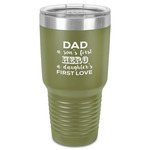 My Father My Hero 30 oz Stainless Steel Tumbler - Olive - Single-Sided