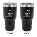 My Father My Hero 30 oz Stainless Steel Tumbler - Black - Double Sided