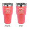 My Father My Hero 30 oz Stainless Steel Ringneck Tumblers - Coral - Double Sided - APPROVAL