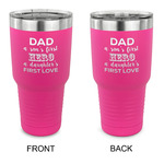 My Father My Hero 30 oz Stainless Steel Tumbler - Pink - Double Sided