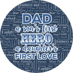 My Father My Hero Multipurpose Round Labels - 5"