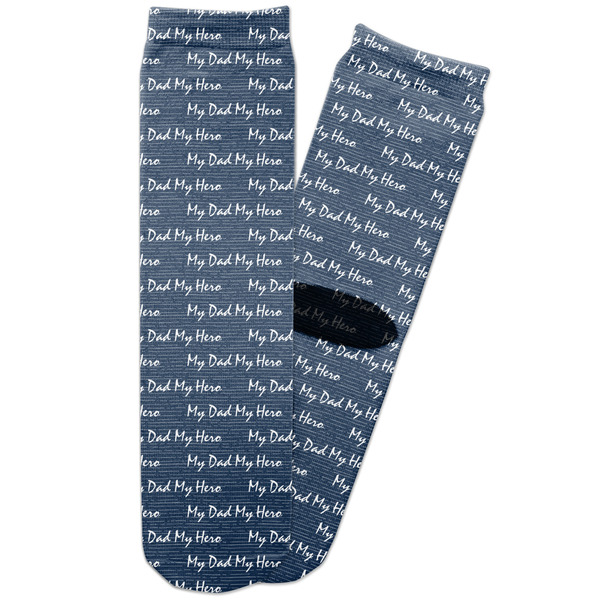 Custom My Father My Hero Adult Crew Socks (Personalized)