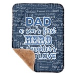 My Father My Hero Sherpa Baby Blanket - 30" x 40"