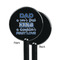 My Father My Hero Black Plastic 5.5" Stir Stick - Single Sided - Round - Front & Back