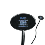 My Father My Hero 7" Oval Plastic Stir Sticks - Black - Double Sided