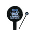 My Father My Hero Black Plastic 7" Stir Stick - Round - Closeup