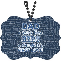 My Father My Hero Rear View Mirror Decor (Personalized)