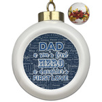 My Father My Hero Ceramic Ball Ornaments - Poinsettia Garland