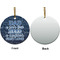 My Father My Hero Ceramic Flat Ornament - Circle Front & Back (APPROVAL)