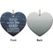 My Father My Hero Ceramic Flat Ornament - Heart Front & Back (APPROVAL)