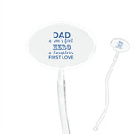 My Father My Hero 7" Oval Plastic Stir Sticks - Clear