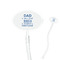 My Father My Hero Clear Plastic 7" Stir Stick - Oval - Closeup