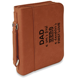 My Father My Hero Leatherette Bible Cover with Handle & Zipper - Large - Double Sided