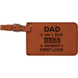 My Father My Hero Leatherette Luggage Tag