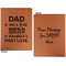 My Father My Hero Cognac Leatherette Portfolios with Notepad - Large - Double Sided - Apvl