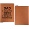 My Father My Hero Cognac Leatherette Portfolios with Notepad - Large - Single Sided - Apvl