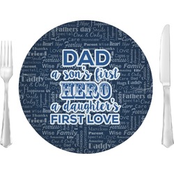 My Father My Hero Glass Lunch / Dinner Plate 10"