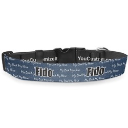 My Father My Hero Deluxe Dog Collar - Extra Large (16" to 27") (Personalized)