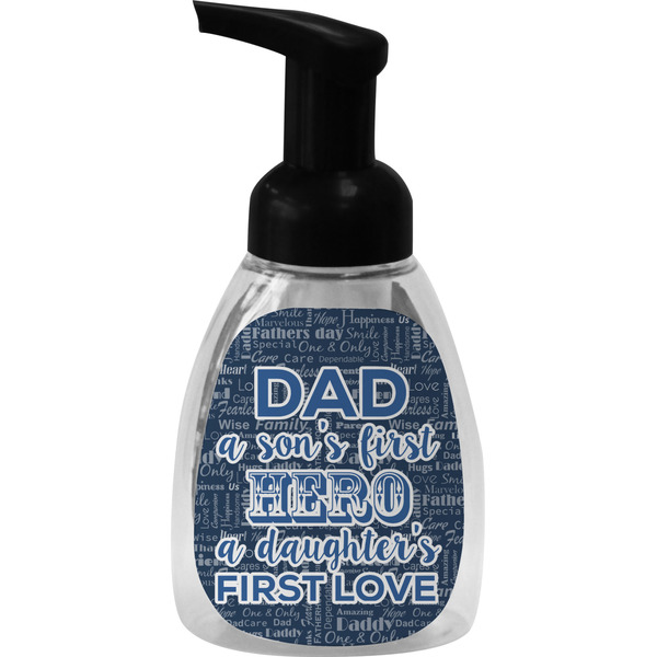 Custom My Father My Hero Foam Soap Bottle - Black