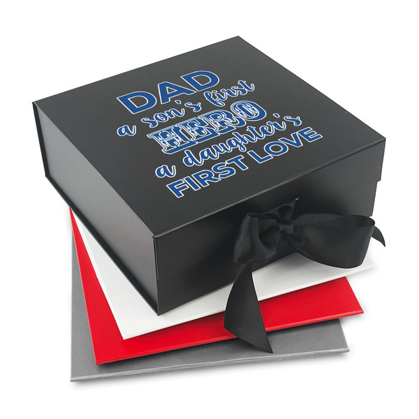 Custom My Father My Hero Gift Box with Magnetic Lid