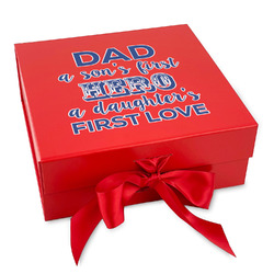 My Father My Hero Gift Box with Magnetic Lid - Red