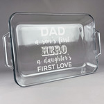 My Father My Hero Glass Baking Dish with Truefit Lid - 13in x 9in