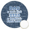 My Father My Hero Icing Circle - Large - Front