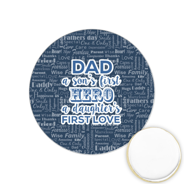 Custom My Father My Hero Printed Cookie Topper - 1.25"