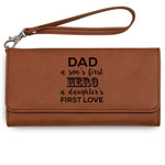 My Father My Hero Ladies Leatherette Wallet - Laser Engraved - Rawhide