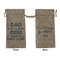 My Father My Hero Large Burlap Gift Bags - Front & Back