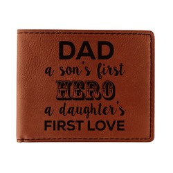 My Father My Hero Leatherette Bifold Wallet - Double Sided (Personalized)