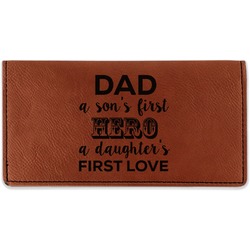 My Father My Hero Leatherette Checkbook Holder
