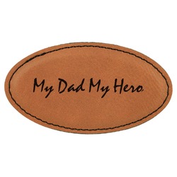 My Father My Hero Leatherette Oval Name Badge with Magnet (Personalized)
