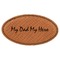 My Father My Hero Leatherette Oval Name Badges with Magnet - Main