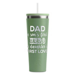 My Father My Hero RTIC Everyday Tumbler with Straw - 28oz - Light Green - Double-Sided