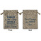 My Father My Hero Medium Burlap Gift Bag - Front and Back