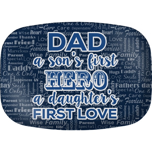 Custom My Father My Hero Melamine Platter