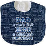 My Father My Hero Velour Baby Bib