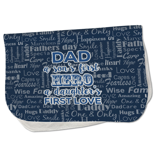 Custom My Father My Hero Burp Cloth - Fleece