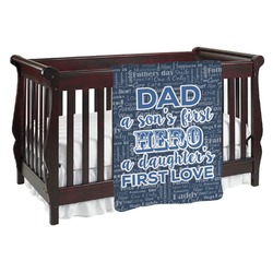 My Father My Hero Baby Blanket (Double Sided) (Personalized)